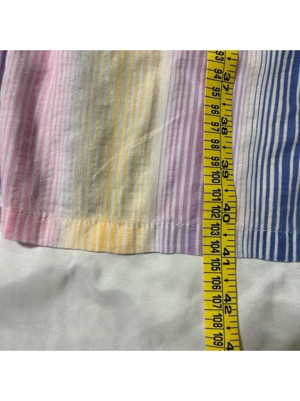 Elegant Emily Women's Snap Front Striped Duster Gown Sz 1X - Picture 6 of 7